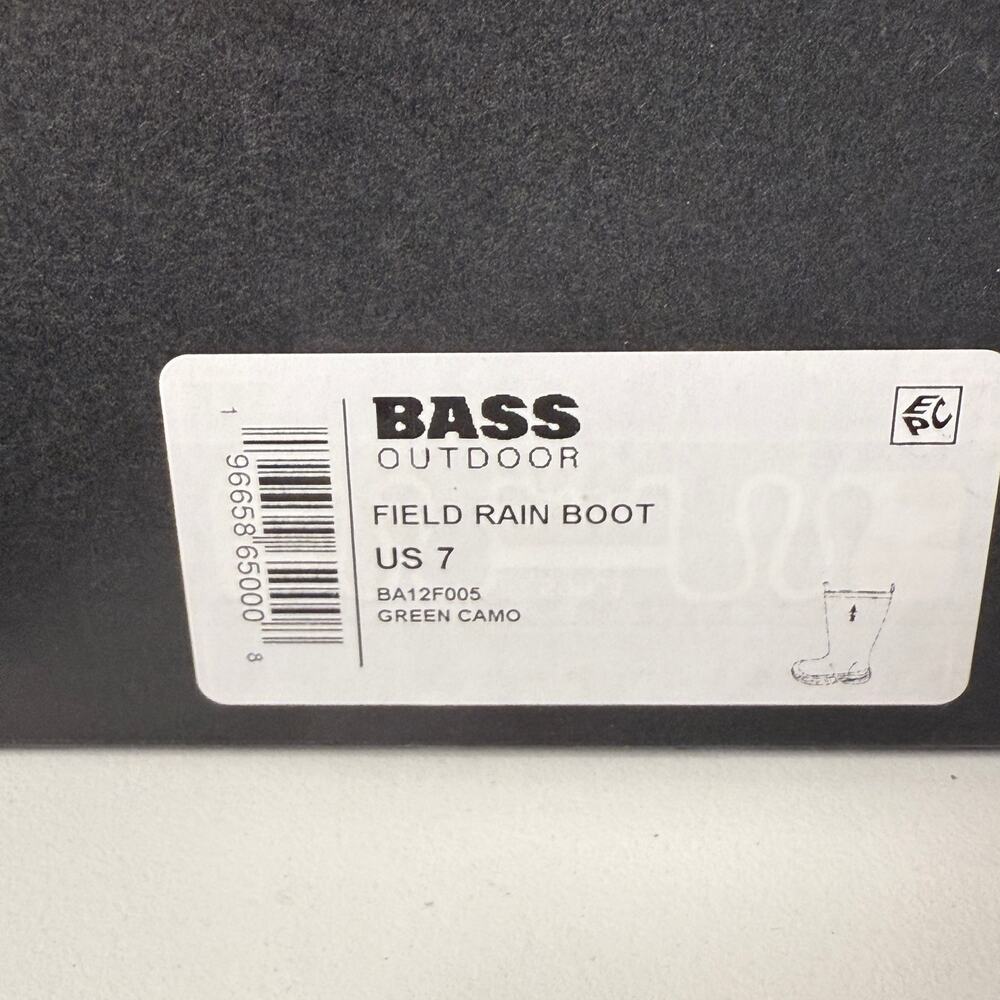 Bass Outdoor Field Rain Boot Size US 7 Green Camo Knee High Techwear Utility New - Picture 14 of 15